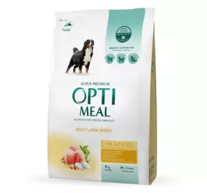 Сухий корм Optimeal з куркою для дорослих собак великих порід 4 кг