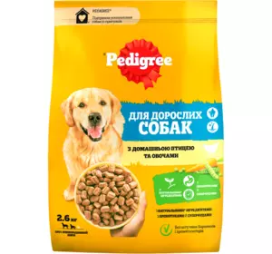 Корм для дорослих собак Pedigree (Педігрі) з птицею та овочами 2 кг Корм для дорослих собак Pedigree (Педігрі) з птицею та овочами 2 кг