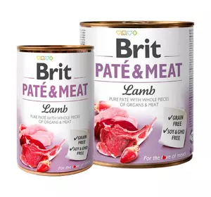 Brit Pete & Meat lamb Консерви для собак з ягням / 400 гр Brit Pete & Meat lamb Консерви для собак з ягням / 400 гр