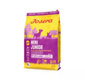 Сухий корм Josera MiniJunior (МініЮніор) для цуценят і дорослих собак дрібних порід, 10 кг Сухий корм Josera MiniJunior (МініЮніор) для цуценят і дорослих собак дрібних порід, 10 кг