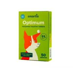 Мультивітамінні таблетки Smartis Optimum із залізом (50 таблеток) для щоденного раціону собак