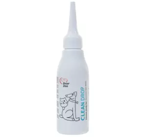 Рідина для видалення слідів сліз Over Zoo Clean Drop для собак та котів флакон-крапельниця 60 мл Рідина для видалення слідів сліз Over Zoo Clean Drop для собак та котів флакон-крапельниця 60 мл