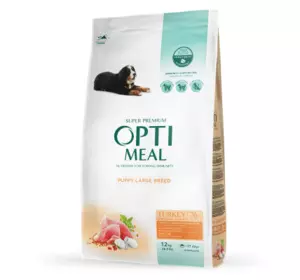 Сухий корм для цуценят великих порід Оптиміл Optimeal з індичкою, 12 кг Сухий корм для цуценят великих порід Оптиміл Optimeal з індичкою, 12 кг