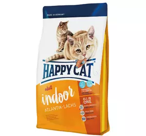 Happy Cat Indoor Atlantik Lachs сухий корм для дорослих котів, що живуть у приміщенні, 4 кг