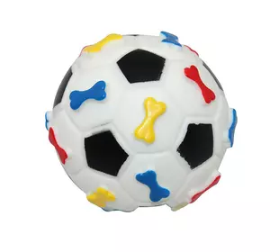Іграшка вінілова футбольний М'яч з кісточкою 7 см EV070 ZooMax