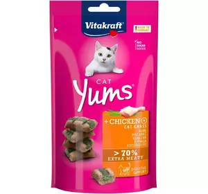 М’які ласощі для котів Вітакрафт Vitakraft Yums закуски з куркою та котячою травою, 40 г М’які ласощі для котів Вітакрафт Vitakraft Yums закуски з куркою та котячою травою, 40 г