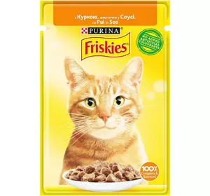 Корм для котів Friskies (Фріскіс) з куркою шматочки у підливці 85 г, Purina Корм для котів Friskies (Фріскіс) з куркою шматочки у підливці 85 г, Purina