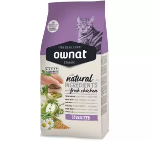 Сухий корм Ownat (Овнат) Classic Adult Sterilized (Cat) з куркою 300 г для стерилізованих і кастрованих котів Сухий корм Ownat (Овнат) Classic Adult Sterilized (Cat) з куркою 300 г для стерилізованих і кастрованих котів