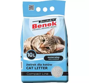 Наповнювач бентонітовий Супер Бенек Super Benek Compact Naturalny для котячих туалетів без запаху (дрібний), 10 л Наповнювач бентонітовий Супер Бенек Super Benek Compact Naturalny для котячих туалетів без запаху (дрібний), 10 л