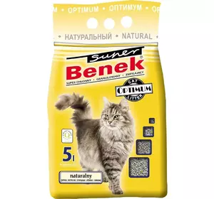 Наповнювач бентонітовий Супер Бенек Super Benek Optimum для котячих туалетів натуральний без запаху (великий), 5 л Наповнювач бентонітовий Супер Бенек Super Benek Optimum для котячих туалетів натуральний без запаху (великий), 5 л