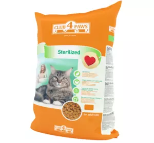 Повнораціонний сухий корм для дорослих стерилізованих кішок CLUB 4 PAWS (Клуб 4 Лапи) Преміум, 14 кг Повнораціонний сухий корм для дорослих стерилізованих кішок CLUB 4 PAWS (Клуб 4 Лапи) Преміум, 14 кг