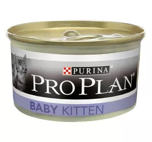Консервований корм Purina Pro Plan Baby Kitten ніжній мус з куркою для кошенят 85 г