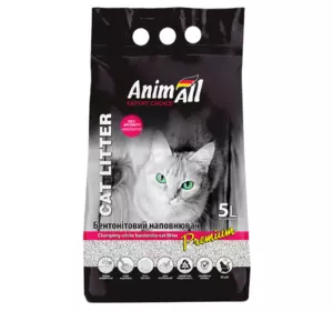 Наповнювач AnimAll бентонітовий білий без аромату, 5 л Наповнювач AnimAll бентонітовий білий без аромату, 5 л