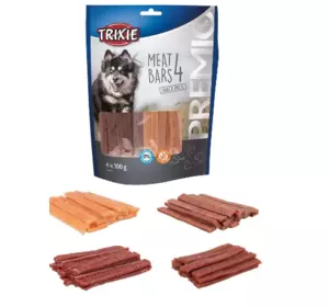 Ласощі для собак Trixie (TX-31853) Premio 4 Meat Bars (4 смаки: курка, качка, ягня, лосось) 400 г Ласощі для собак Trixie (TX-31853) Premio 4 Meat Bars (4 смаки: курка, качка, ягня, лосось) 400 г