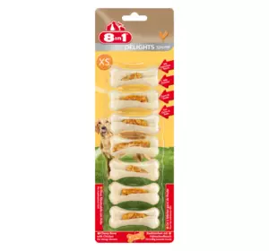 8in1 Delights 7шт * 7см/140г кістка для чищення зубів собак (курка) 8in1 Delights 7шт * 7см/140г кістка для чищення зубів собак (курка)