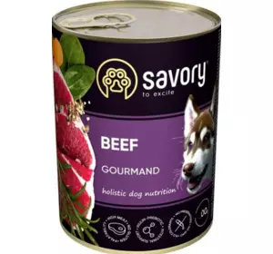 Консерви для собак Сейворі Savory Dog Gourmand з яловичиною, 200 г Консерви для собак Сейворі Savory Dog Gourmand з яловичиною, 200 г