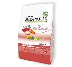 Сухий корм для собак Геда Gheda Unica Natura Unico Maxi корм для великих порід собак (оленина, рис та морква), 12 кг Сухий корм для собак Геда Gheda Unica Natura Unico Maxi корм для великих порід собак (оленина, рис та морква), 12 кг