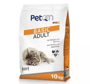 Сухий корм для котів PetQM Cat Basic Adult з птицею та овочами 10 кг Сухий корм для котів PetQM Cat Basic Adult з птицею та овочами 10 кг
