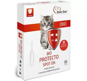 Протипаразитарні краплі Over Zoo Bio Protecto Spot On для кошенят - 4x1 мл Протипаразитарні краплі Over Zoo Bio Protecto Spot On для кошенят - 4x1 мл