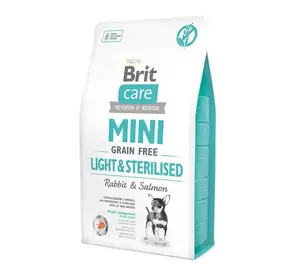 Сухий корм Бріт Brit Care Grain Free Mini Light & Sterilised для стерилізованих собак 2 кг