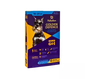Краплі на холку Golden Defence (Голден дефенс) №1 піпетка від паразитів для собак вагою 10-20 кг Краплі на холку Golden Defence (Голден дефенс) №1 піпетка від паразитів для собак вагою 10-20 кг