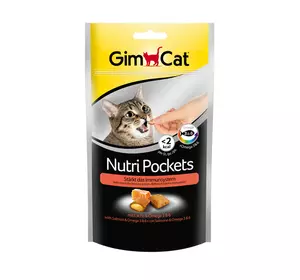 GimCat Nutri 60г - хрусткі подушки для кішок з лососем (400730 )