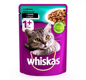 Whiskas консерва для котів з кроликом в соусі 100 г Whiskas консерва для котів з кроликом в соусі 100 г