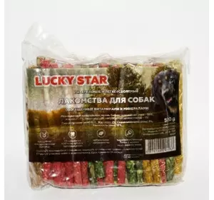 LUCKY STAR ласощі для собак палички мікс 500 г (12 см) LUCKY STAR ласощі для собак палички мікс 500 г (12 см)