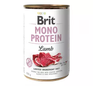 Консерва Бріт Brit Mono Protein Lamb для собак з ягням, 400 г Консерва Бріт Brit Mono Protein Lamb для собак з ягням, 400 г
