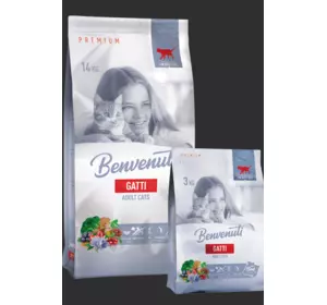 Корм для дорослих котів Бенвенуті Benvenuti Gatti з яловичиною 14 кг Корм для дорослих котів Бенвенуті Benvenuti Gatti з яловичиною 14 кг