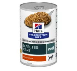 Hill’s PRESCRIPTION DIET w/d Diabetes Care вологий корм для собак при цукровому діабеті, з куркою (консерва), 370 г