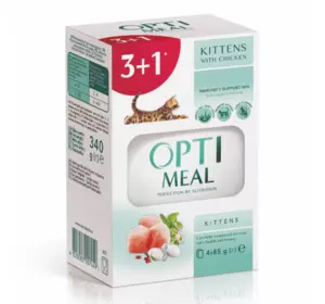 Набір вологого корму для кошенят Оптіміл Optimeal з куркою в соусі (4 шт) Набір вологого корму для кошенят Оптіміл Optimeal з куркою в соусі (4 шт)
