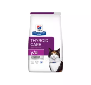 Сухий корм для кішок Хіллс Hills PD y/d Thyroid Care 3 кг для підтримки здоров’я щитоподібної залози кішок Сухий корм для кішок Хіллс Hills PD y/d Thyroid Care 3 кг для підтримки здоров’я щитоподібної залози кішок