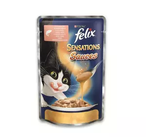 Felix Sensation Sauces Консерви для кішок з лососем в соусі / 100 гр Felix Sensation Sauces Консерви для кішок з лососем в соусі / 100 гр
