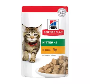 Вологий корм для кошенят і кішок Хіллс Hill’s SP Kitten у період вагітності та лактації з куркою, 85 г Вологий корм для кошенят і кішок Хіллс Hill’s SP Kitten у період вагітності та лактації з куркою, 85 г