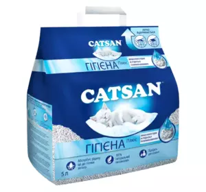 Наповнювач кварцевий гігієнічний Catsan Hygiene Plus для котячого туалету, 5 л Наповнювач кварцевий гігієнічний Catsan Hygiene Plus для котячого туалету, 5 л