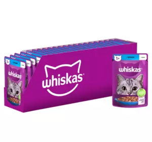Вологий корм Whiskas (Віскас) з тунцем у желе для дорослих котів 85 г (блок 28 шт) Вологий корм Whiskas (Віскас) з тунцем у желе для дорослих котів 85 г (блок 28 шт)
