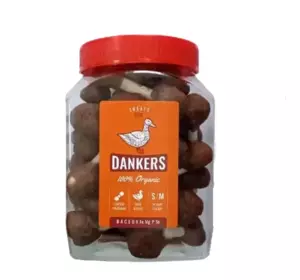 Ласощі для собак гантелі маленькі з філе качки 500 г (Банка) Ласощі для собак гантелі маленькі з філе качки 500 г (Банка)