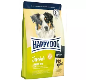 Happy Dog Junior Lamb & Rice 10кг корм для цуценят на основі ягняти Happy Dog Junior Lamb & Rice 10кг корм для цуценят на основі ягняти