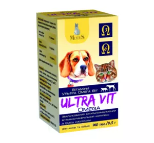 Вітаміни Ультра Омега Віт для собак та кішок 0,5 мл 140 шт, Modes