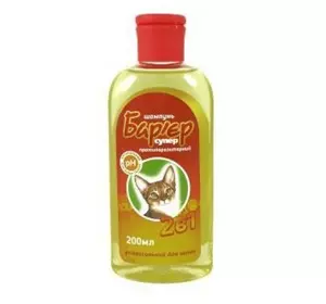 Бар'єр 2 в 1 шампунь протипаразитарний для кішок з короткою шерстю 200 мл Бар'єр 2 в 1 шампунь протипаразитарний для кішок з короткою шерстю 200 мл