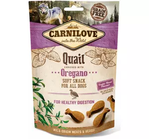 Ласощі для собак Carnilove Semi Moist з перепілкою й орегано 200 г Ласощі для собак Carnilove Semi Moist з перепілкою й орегано 200 г