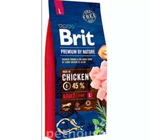 Сухий корм Бріт Brit Premium Adult L для дорослих собак великих порід, 3 кг
