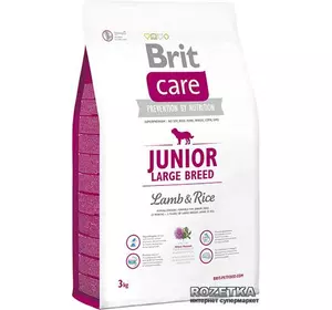 Сухий корм Бріт Brit Care Junior Large Breed Lamb & Rice для цуценят і молодих собак великих порід 3 кг