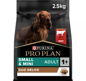 Сухий корм Pro Plan Small&Mini Duo Delice для дорослих собак дрібних порід з яловичиною 2.5 кг