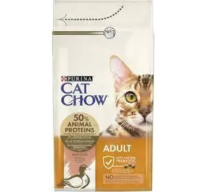 Сухий корм для дорослих котів Cat Chow Adult з качкою 1.5 кг Сухий корм для дорослих котів Cat Chow Adult з качкою 1.5 кг