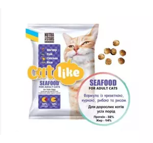 Сухий корм Nutra Five Stars (Нутра Файв Старс) Cat like Seafood для котів (креветка/курка/риба/рис) 10 кг Сухий корм Nutra Five Stars (Нутра Файв Старс) Cat like Seafood для котів (креветка/курка/риба/рис) 10 кг