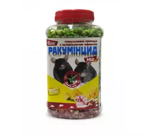 "Ракумінцид Мікс" отрута для мишей і щурів, банка 500 г (арахіс, сир, бекон) (Круг) "Ракумінцид Мікс" отрута для мишей і щурів, банка 500 г (арахіс, сир, бекон) (Круг)