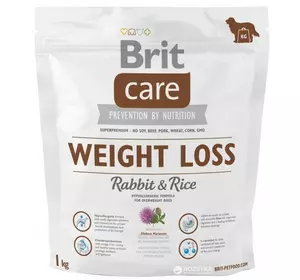 Сухий корм для собак із зайвою вагою Бріт Brit Care Weight Loss Rabbit & Rice 1 кг Сухий корм для собак із зайвою вагою Бріт Brit Care Weight Loss Rabbit & Rice 1 кг
