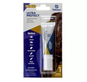 Краплі на холку Ultra Protect від бліх та кліщів для собак вагою 40 - 60 кг Краплі на холку Ultra Protect від бліх та кліщів для собак вагою 40 - 60 кг